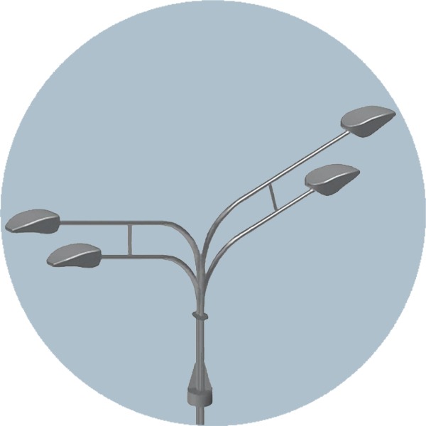 Консольный кронштейн четырёхрожковый К7-1,0-1,0-5-1